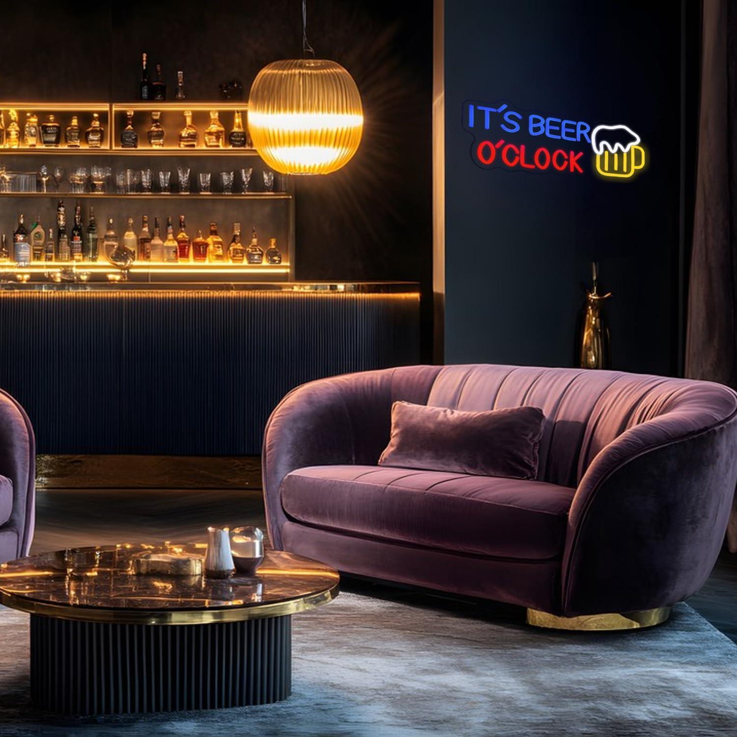 Cartel Neón 'Es Hora de Cerveza' LED Regulable Gyaksjm 36.83x16.26cm