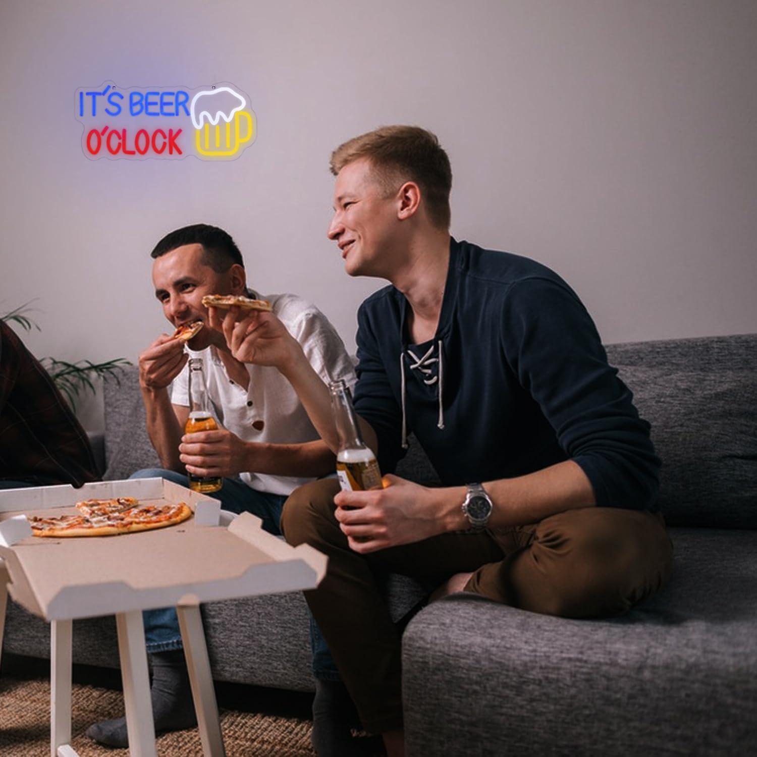 Cartel Neón 'Es Hora de Cerveza' LED Regulable Gyaksjm 36.83x16.26cm