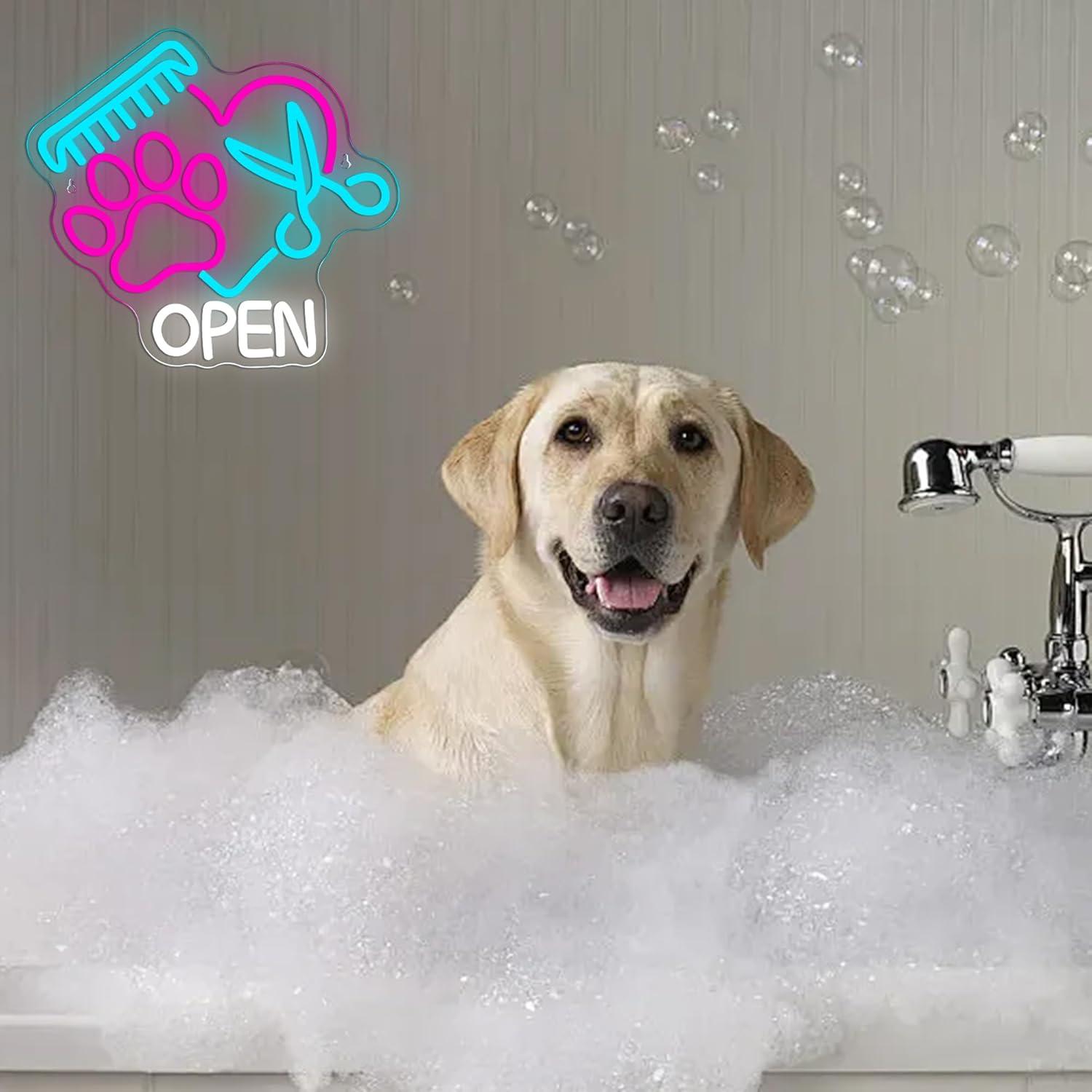 Cartel Abierto de Neón LED Mutank para Tienda de Mascotas