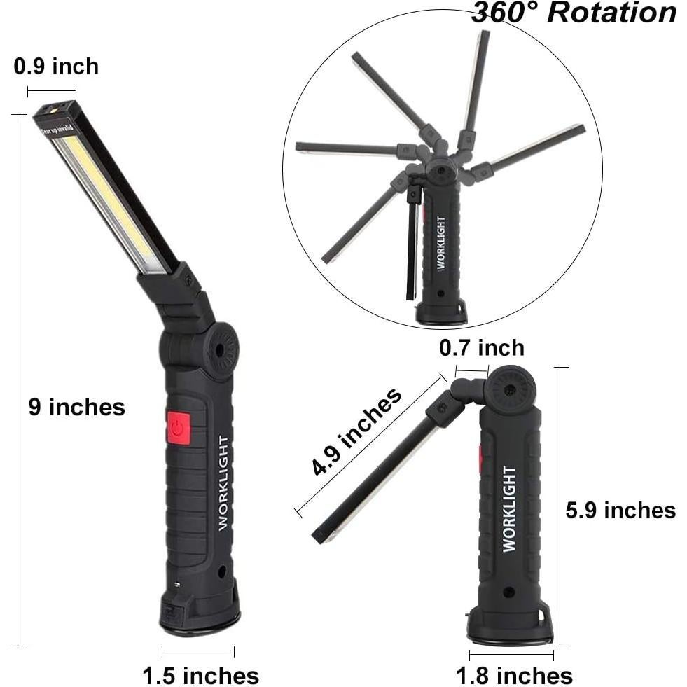 Luz de trabajo LED Lebote recargable 5 modos 360° magnética