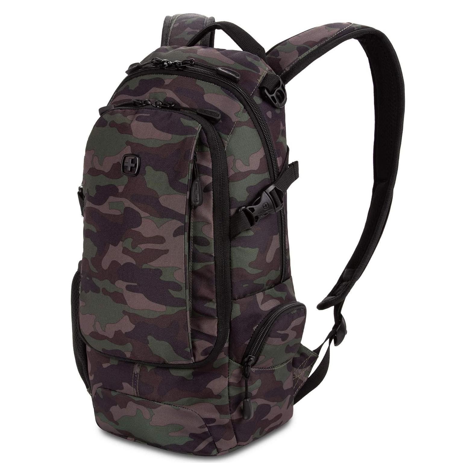 Mochila Estrecha SwissGear 3598 Camo Verde 15.9L 45.7x22.9cm
