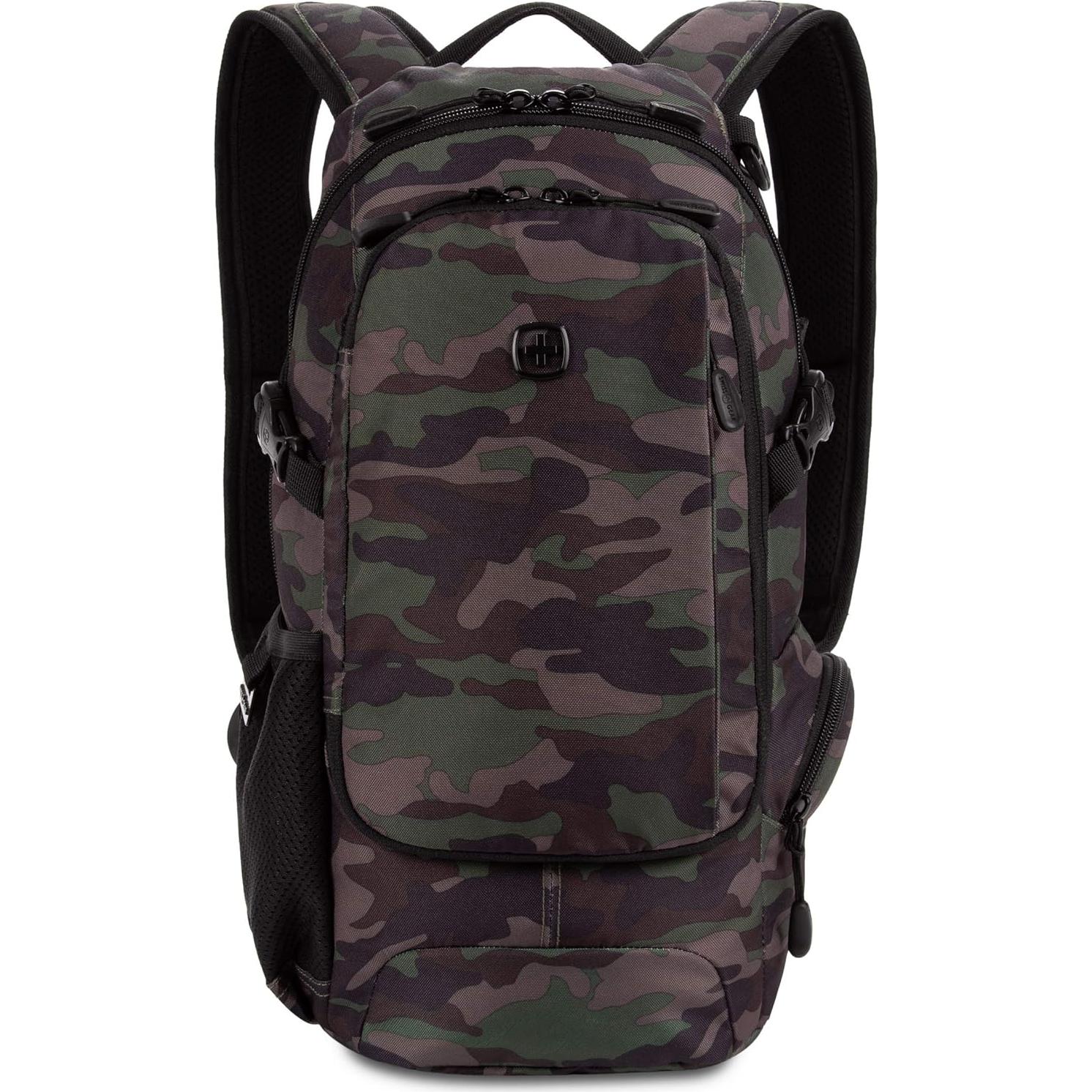 Mochila Estrecha SwissGear 3598 Camo Verde 15.9L 45.7x22.9cm