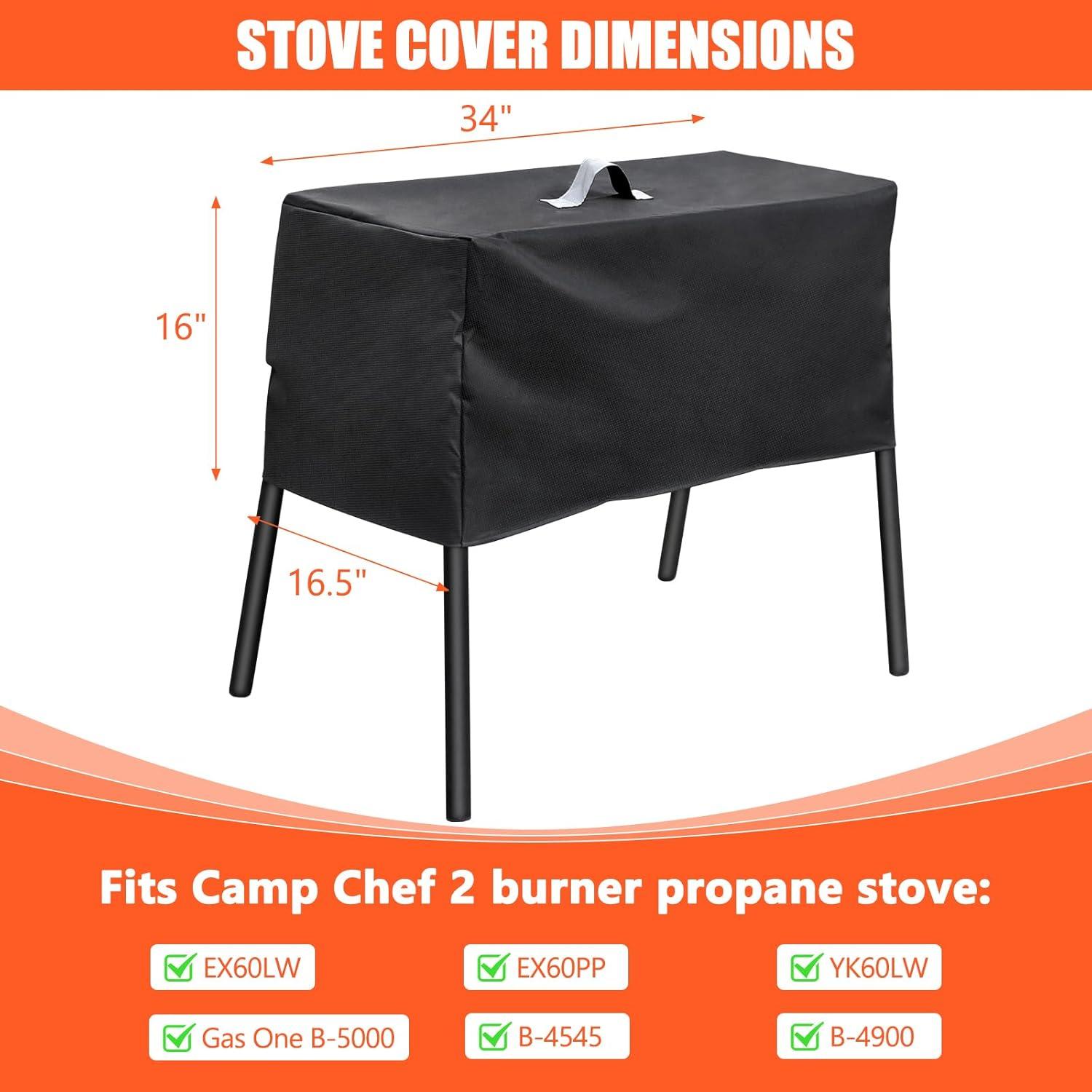 Cubierta y Bolsa de Transporte QuliMetal para Estufa Camp Chef 2 Quemadores