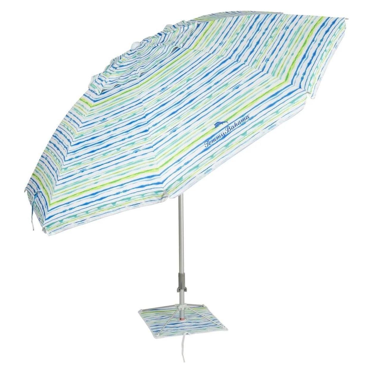 Sombrilla de Playa Tommy Bahama 2.44m con Ventilación y Ancla