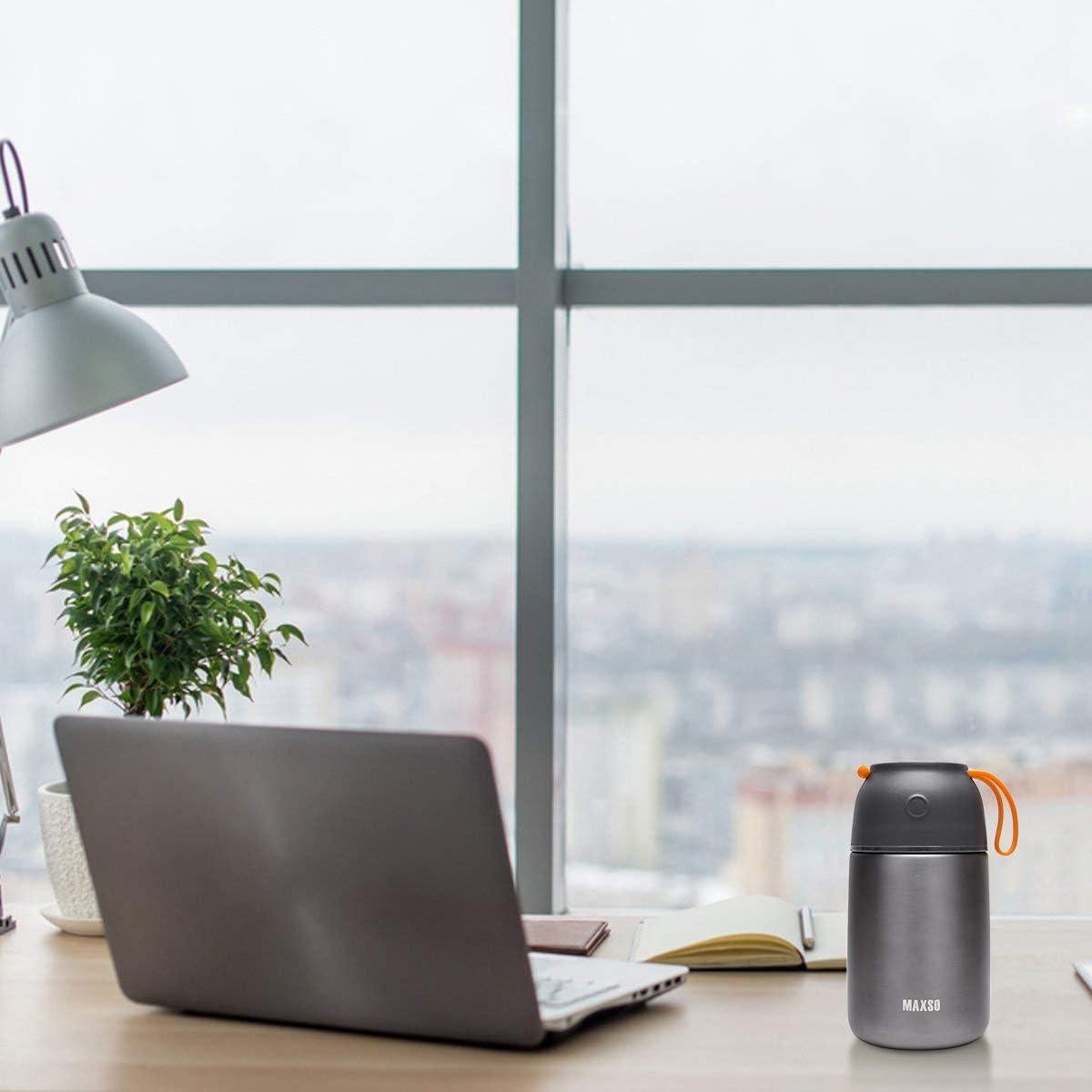 MAXSO 2 Tarros de Comida Termo Aislados 0.68L y 0.48L Gris