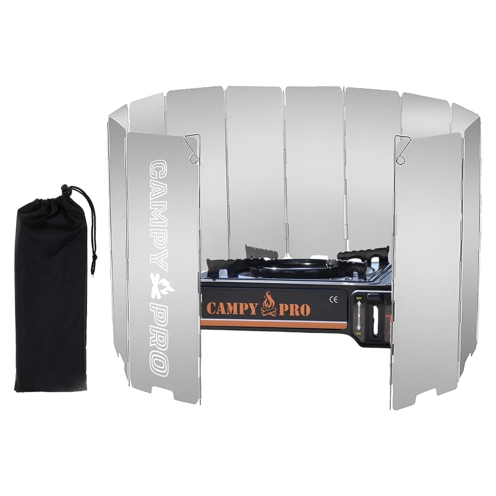 Paravientos de Estufa Portátil Genérico 12 Placas Aluminio 100cm