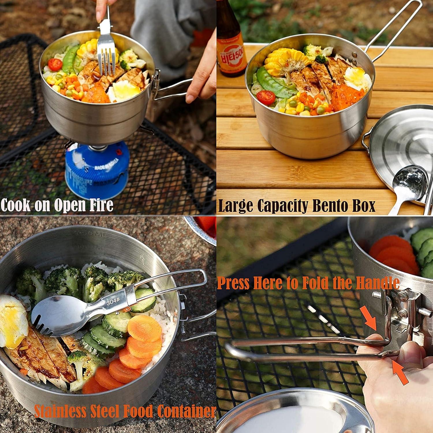 Olla de Cocina al Aire Libre PWPAM 1.5L Acero Inoxidable
