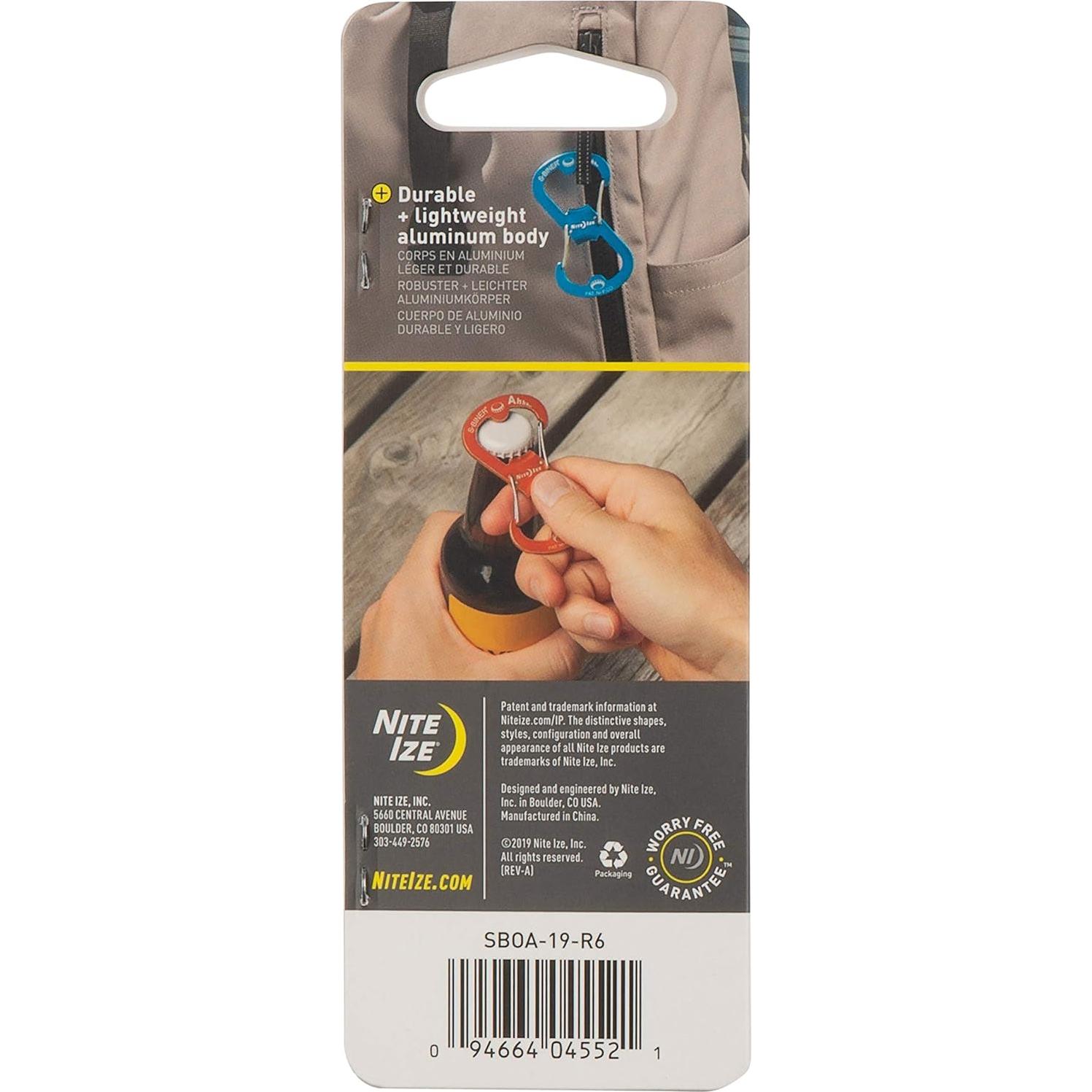 NITE IZE S-Biner Ahhh - Mosquetón Doble con Abridor de Botellas