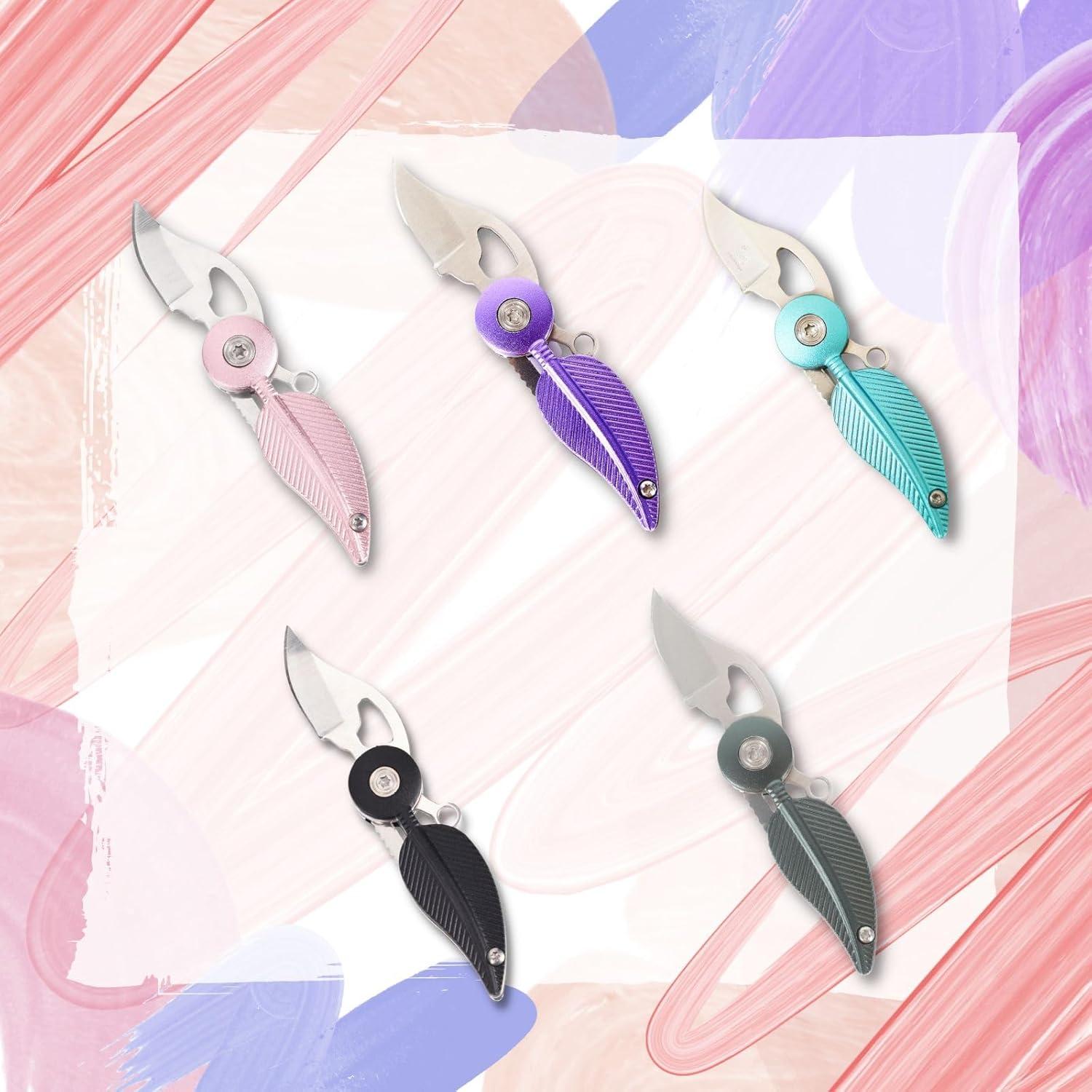 Cuchillo de bolsillo mini CHJIANAO negro, acero inoxidable, 9.7 cm