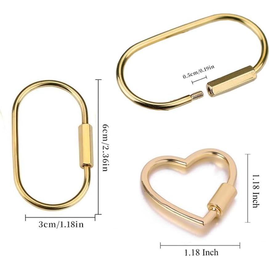 Carabiner KCKEYS en Forma de Corazón - 4 Colores, 30mm