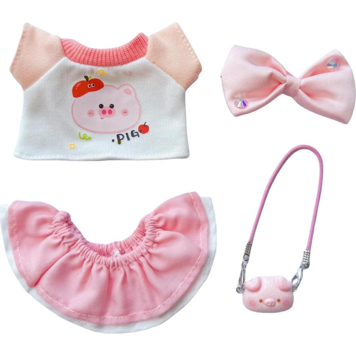 Conjunto de Ropa para Muñecas 17cm Xinbalove 4 Piezas Rosa