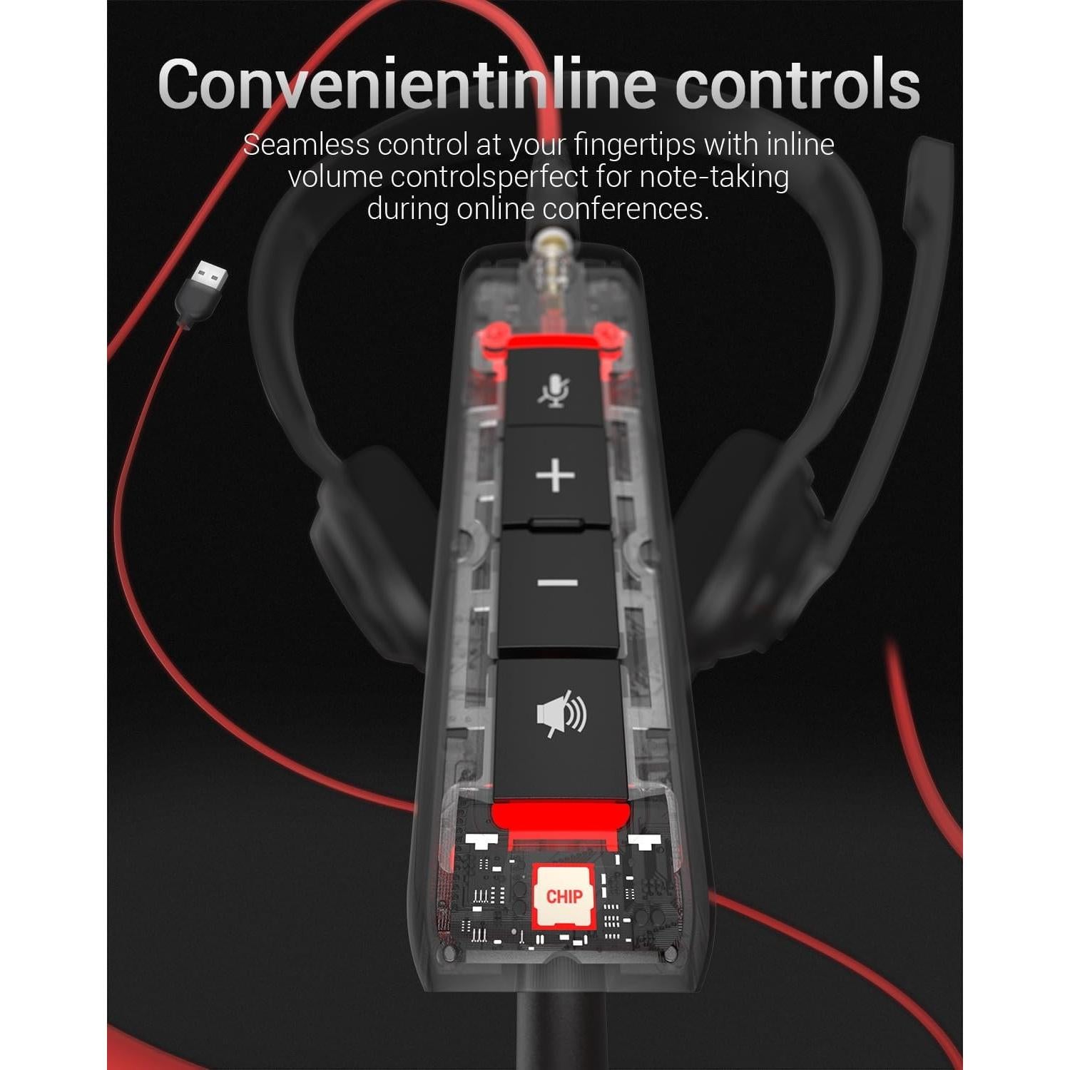 Auricular NUBWO HW02 USB y 3.5mm, Ligero y Cómodo para Llamadas