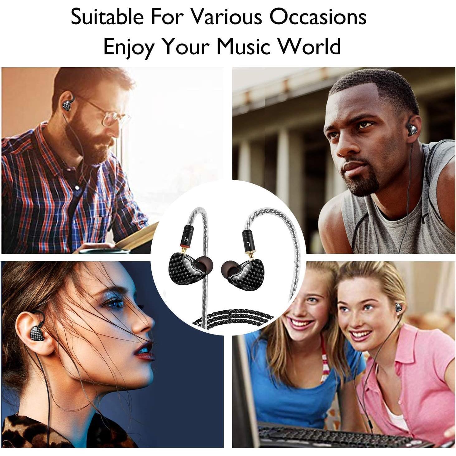 Auriculares In-Ear FAMATE A09T con Cable Desmontable y Aislamiento de Ruido