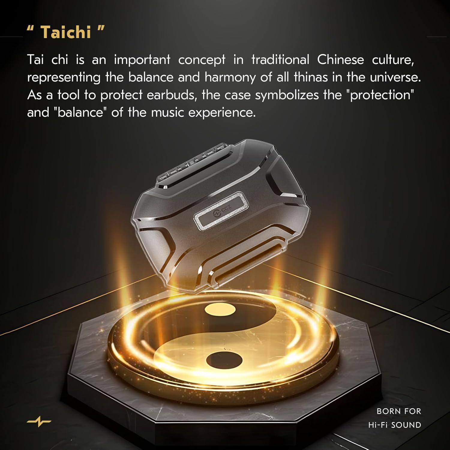 Funda Dura CCZ Taichi para Auriculares IEM - Negro