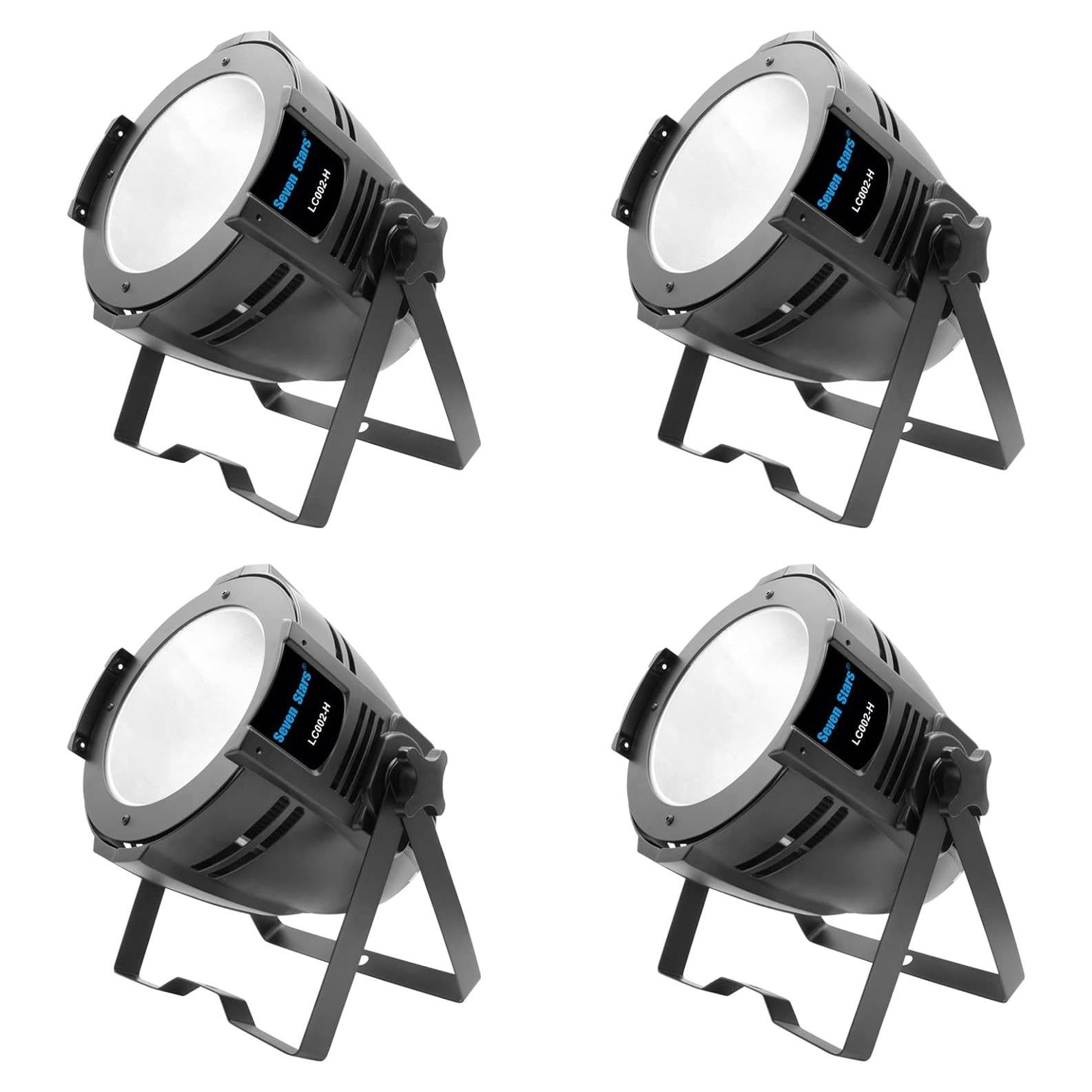 Luces LED Par Seven Stars 200W COB 4 Paquetes Luz Fría y Cálida