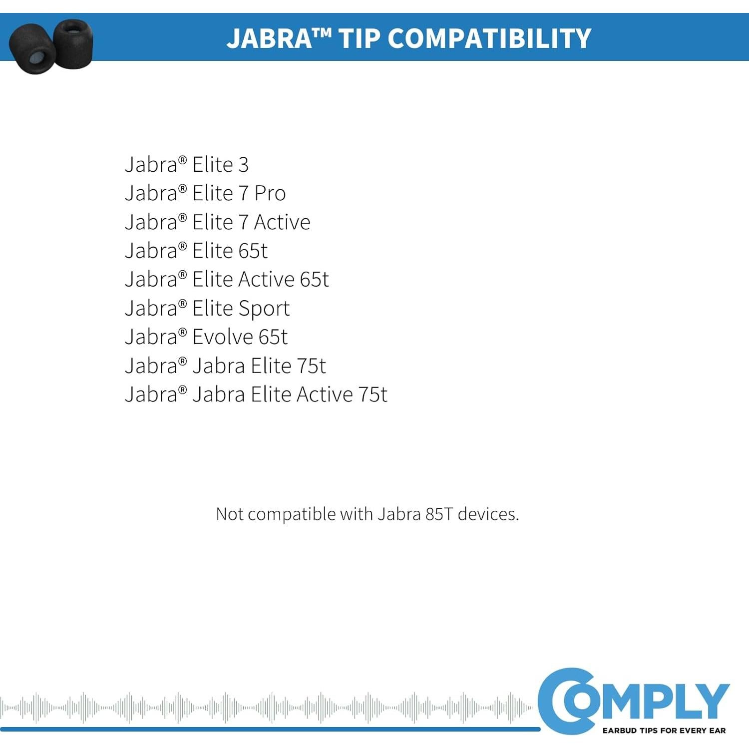 Puntas de Espuma Comply TW-170-A para Auriculares Jabra - Grande