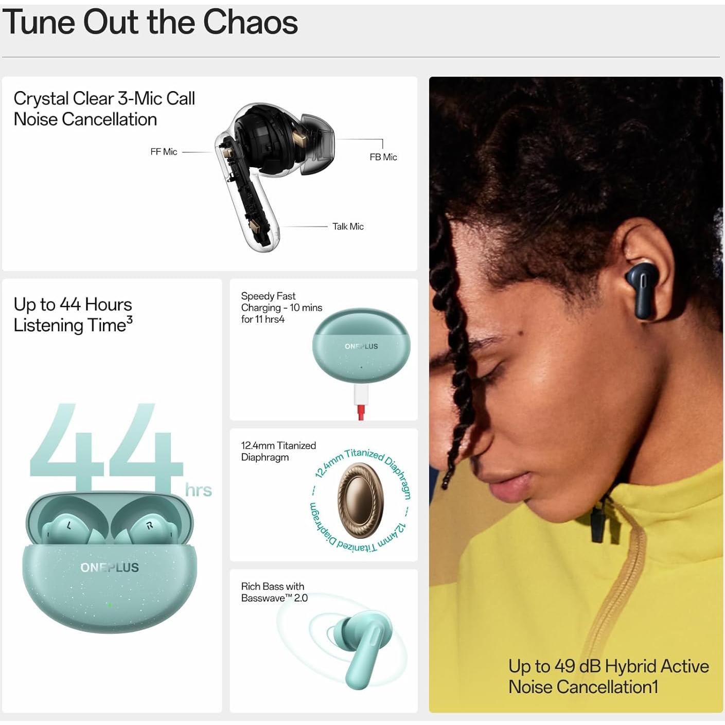 Auriculares Inalámbricos OnePlus Nord Buds 3 Pro con ANC