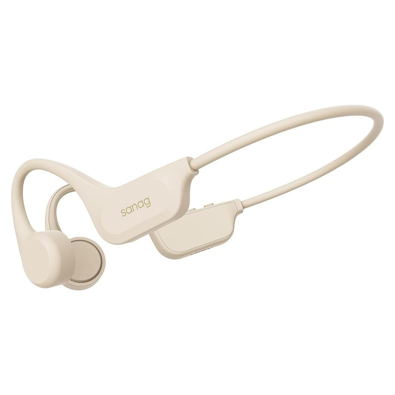 Sanag B60S Bone Conduction Headphones, Open Ear IPX8 Waterproof Swimming Earphones, Built-in 64GB Memory MP3 Player Headset, Wireless Bluetooth 5.3 Sports Running Cycling Earbuds