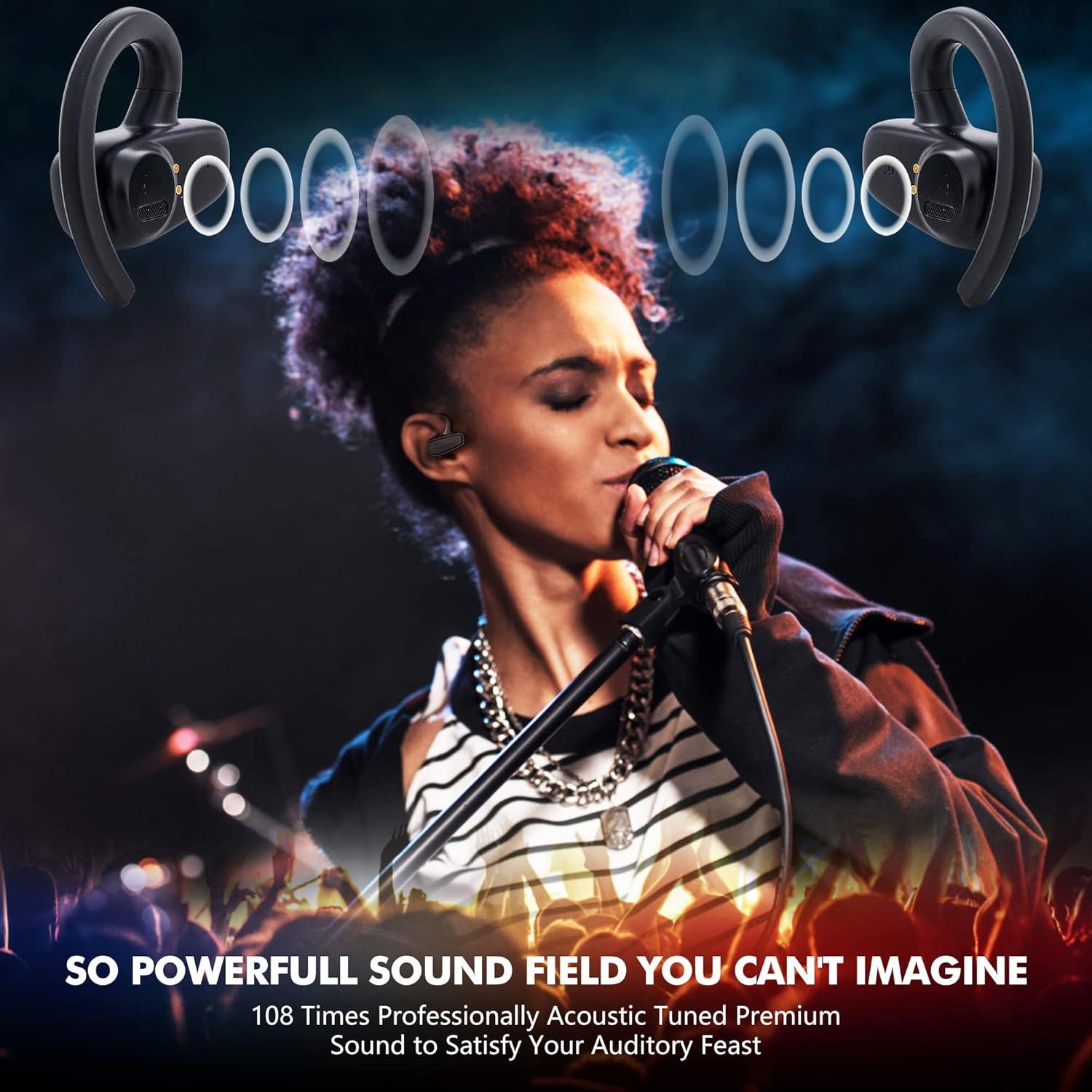 Auriculares Inalámbricos ACREO OpenBuds Negro IPX7 18h