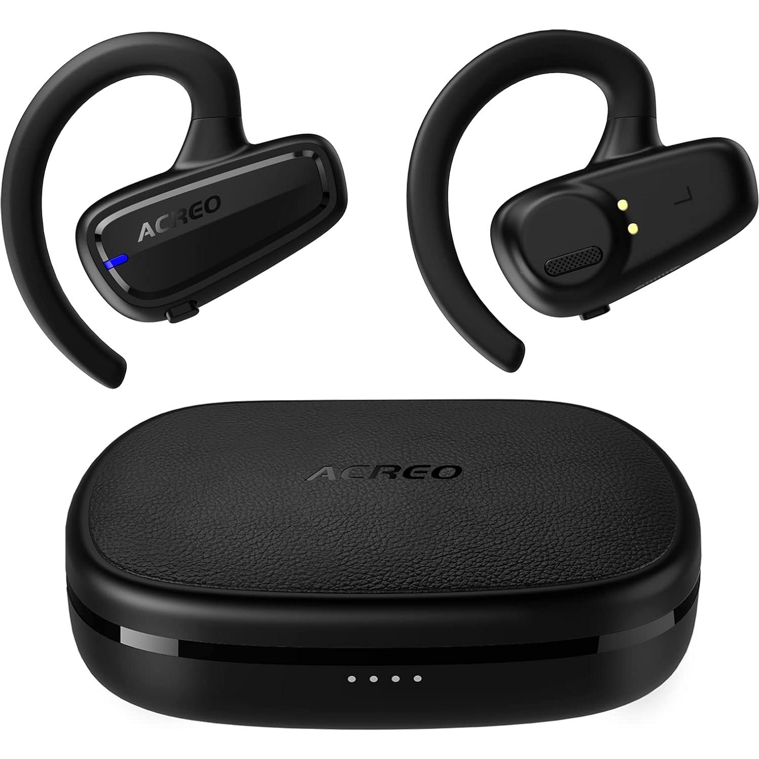 Auriculares Inalámbricos ACREO OpenBuds Negro IPX7 18h