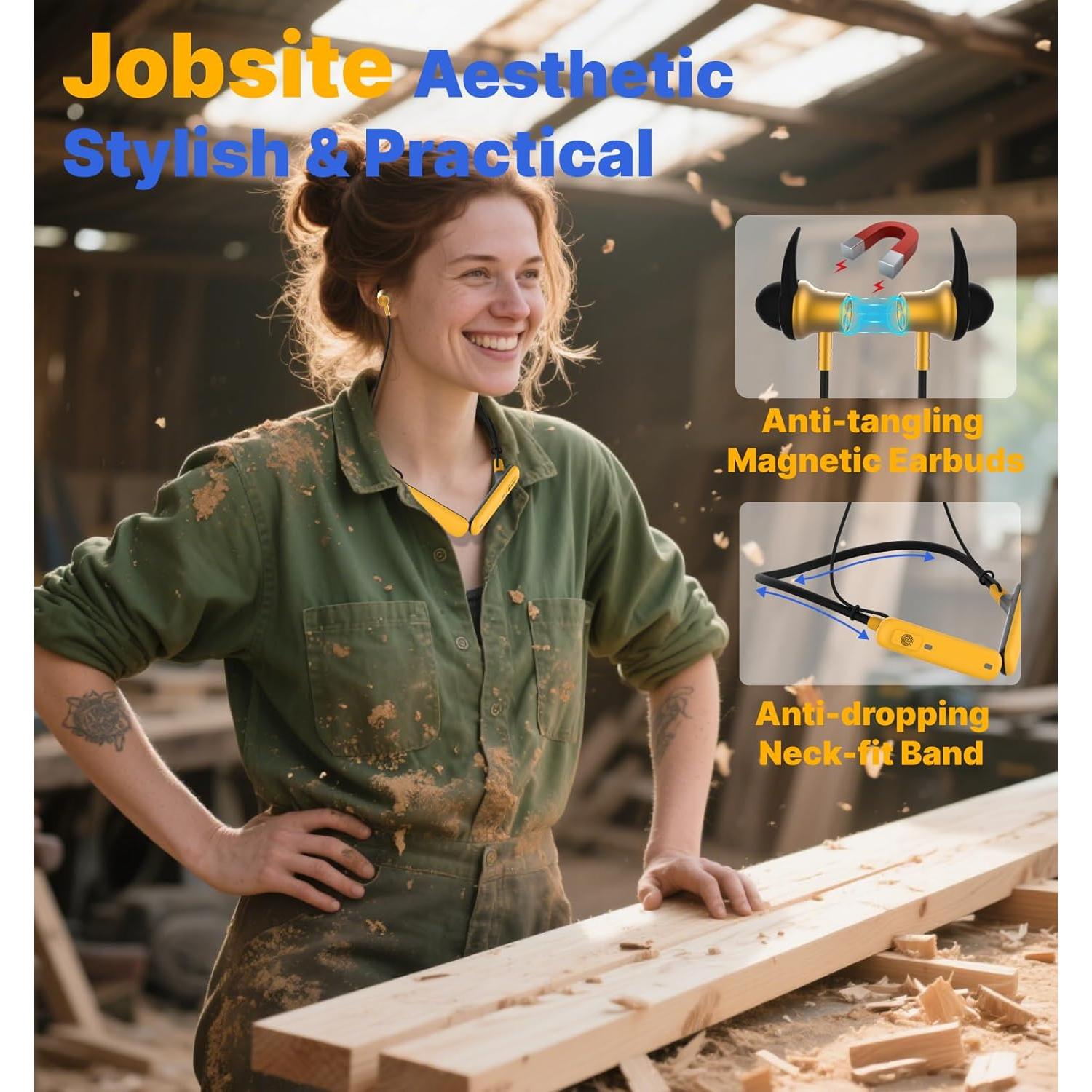 Auriculares Bluetooth Hmusic H23Pro Diadema IPX7 80h Batería