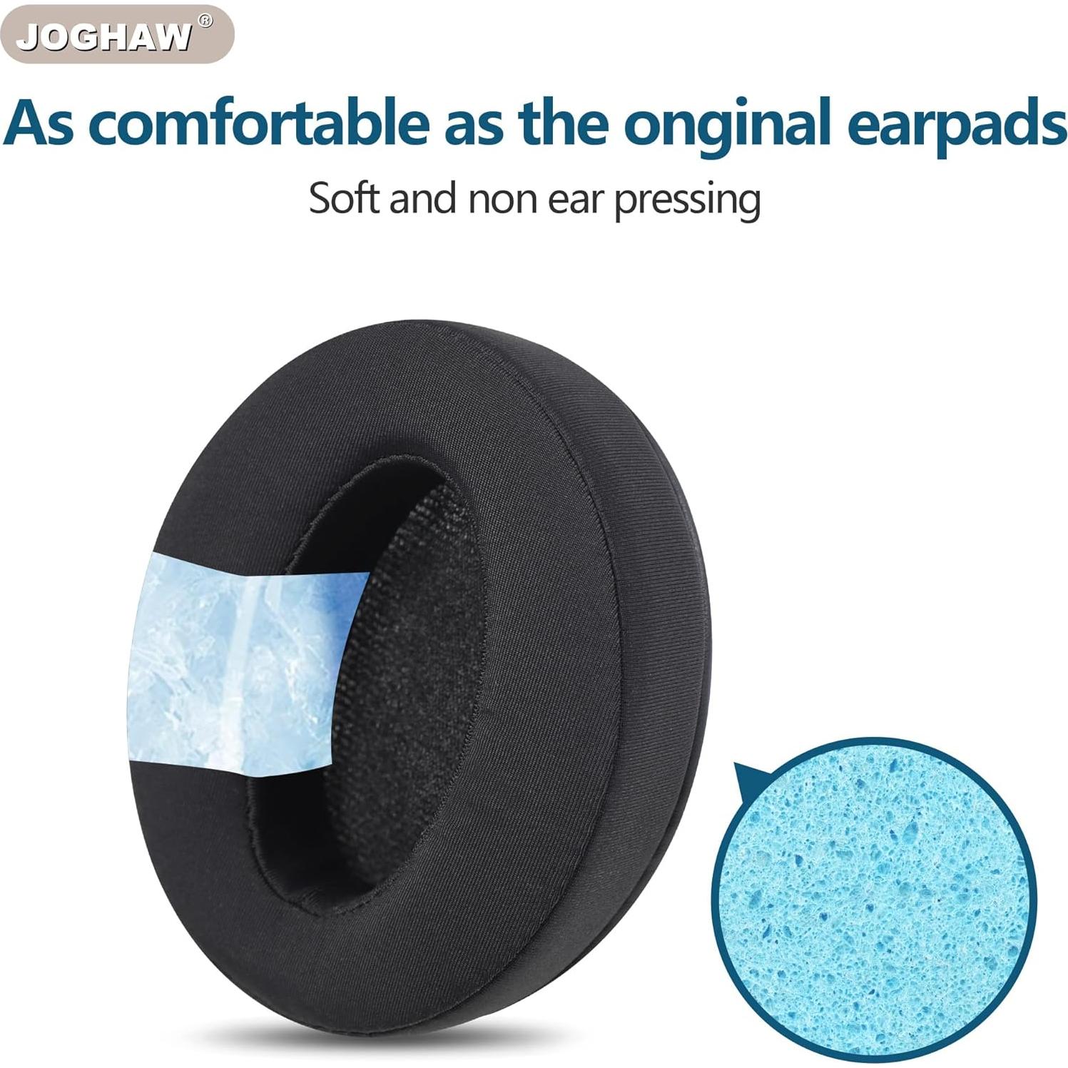 Almohadillas de Reemplazo Joghaw para Auriculares Sennheiser HD4.30/HD350BT - Tela de Seda Fría, Espuma de Memoria