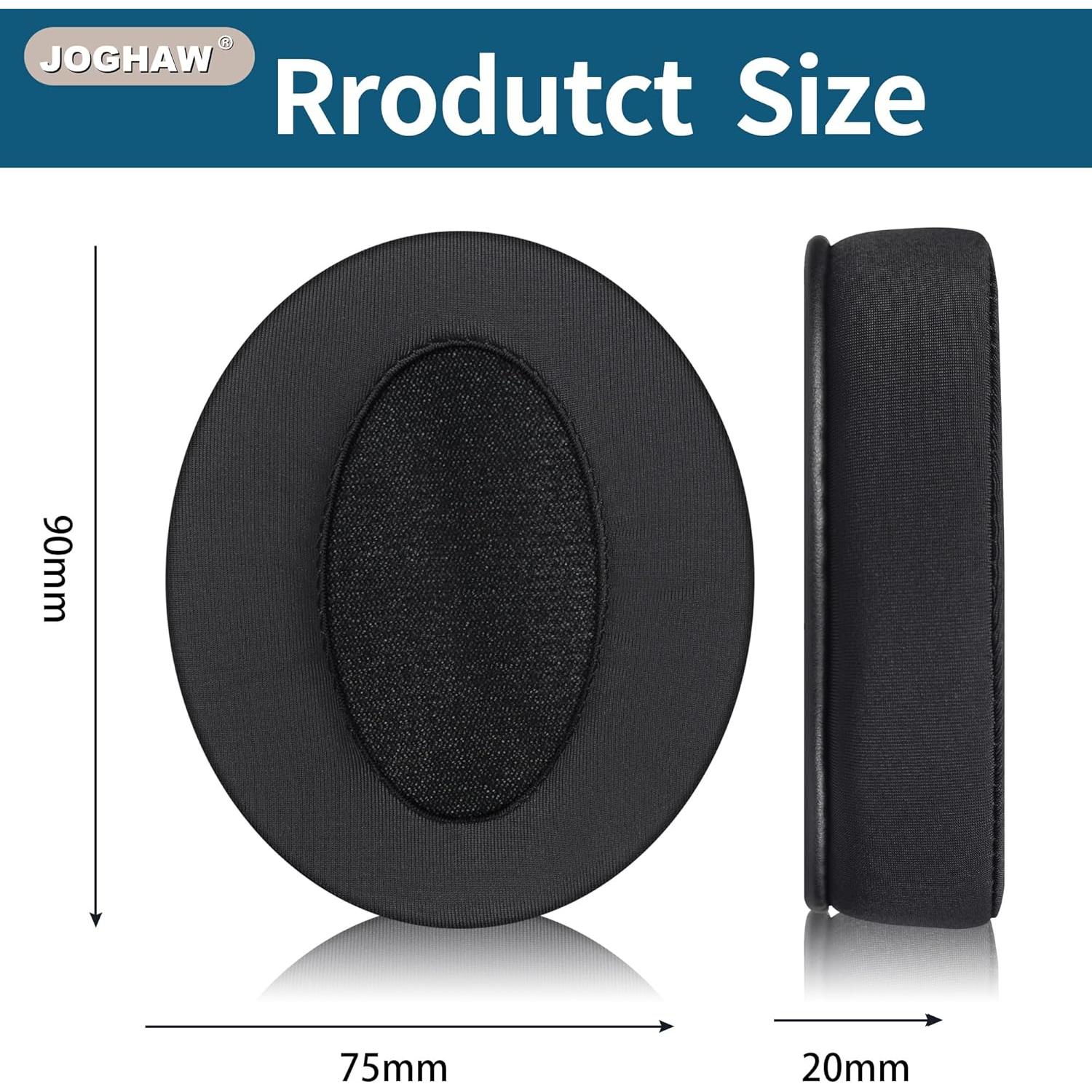 Almohadillas de Reemplazo Joghaw para Auriculares Sennheiser HD4.30/HD350BT - Tela de Seda Fría, Espuma de Memoria