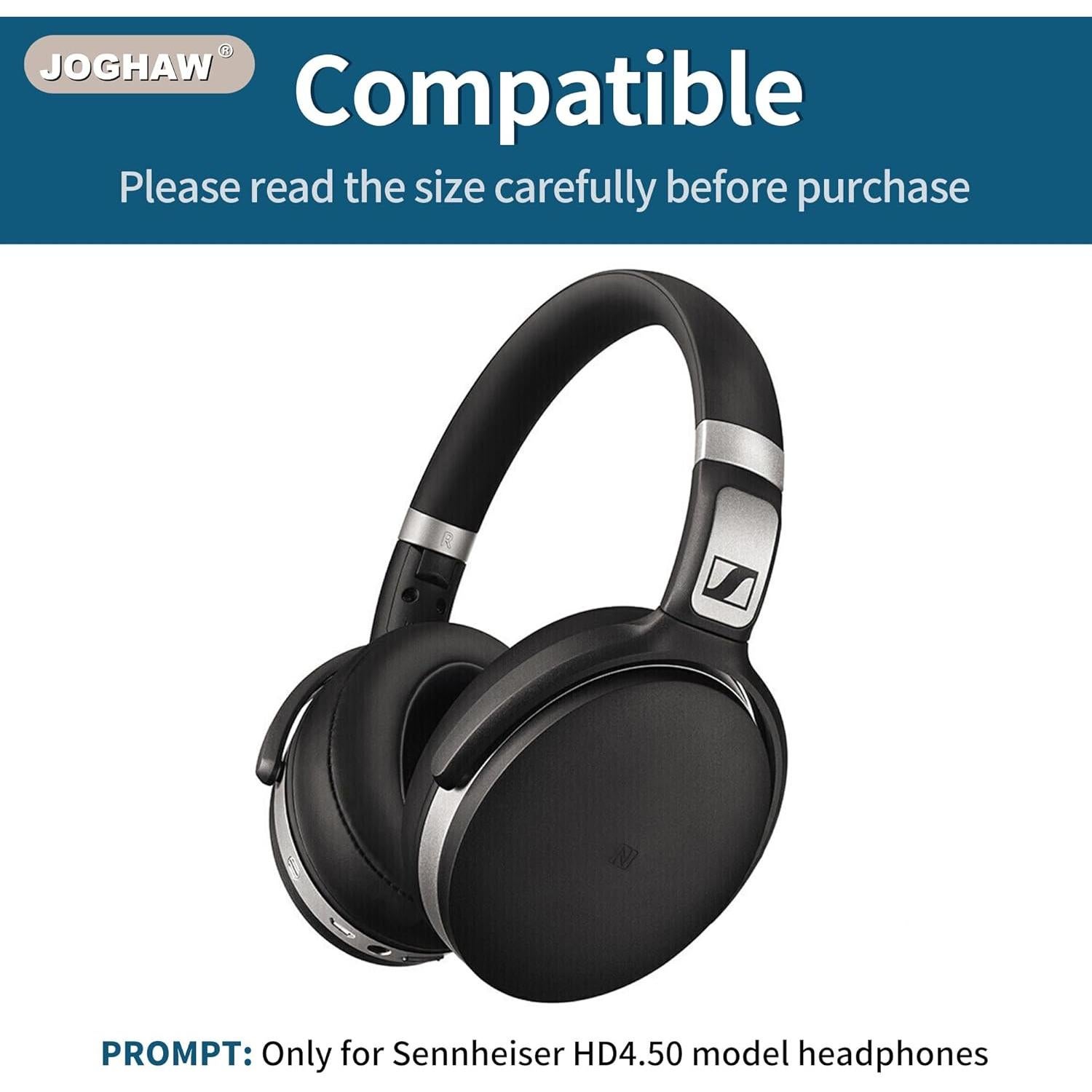 Almohadillas de Reemplazo Joghaw para Auriculares Sennheiser HD4.30/HD350BT - Tela de Seda Fría, Espuma de Memoria