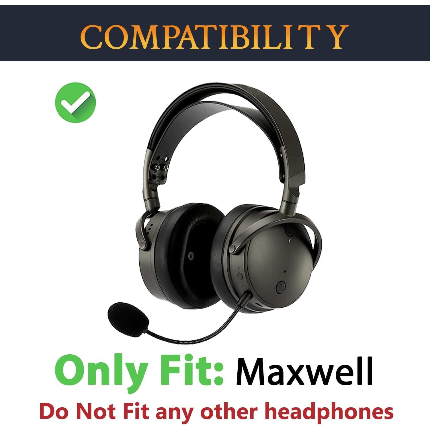 Almohadillas de Gel Refrigerante SOULWIT para Auriculares Audeze Maxwell - Negro
