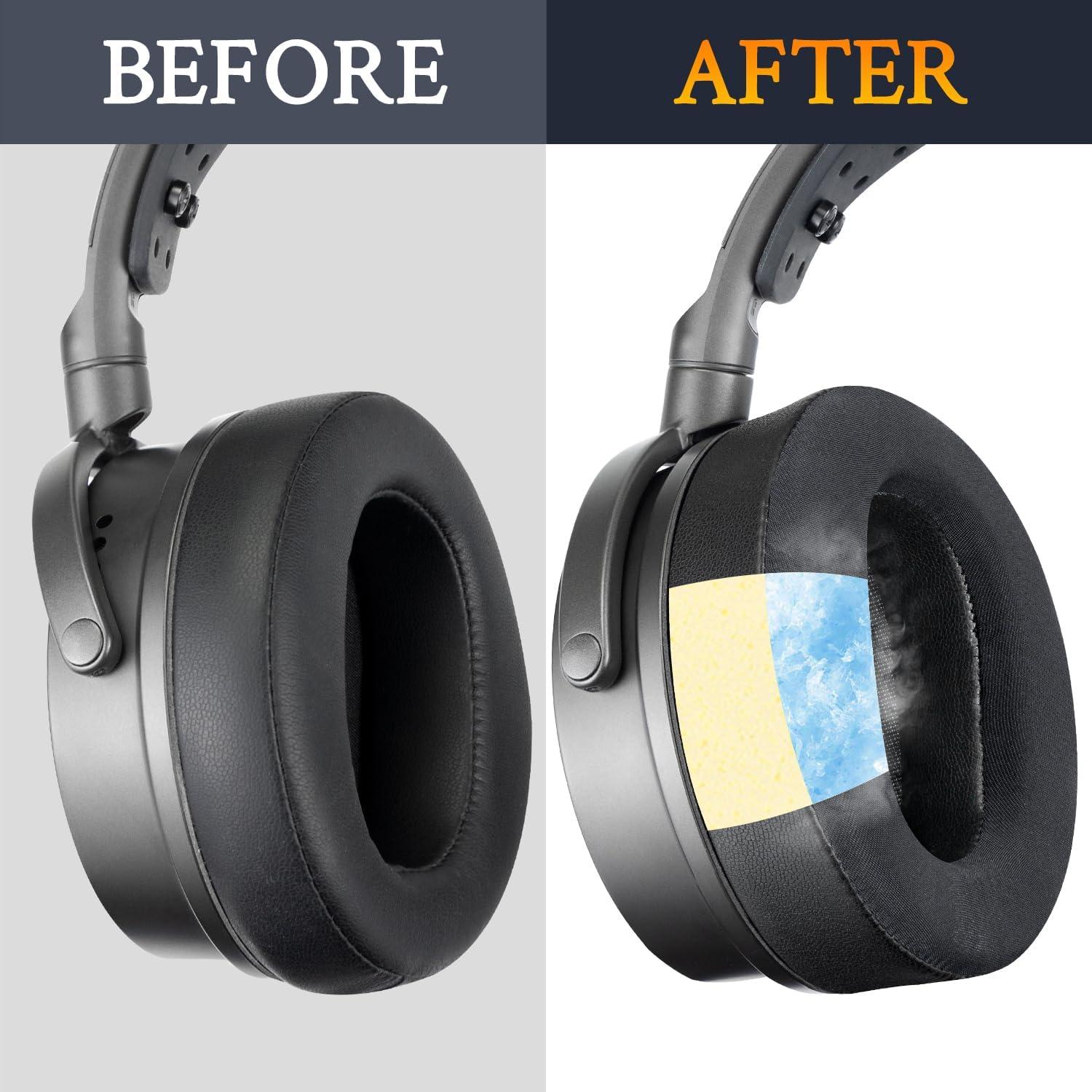 Almohadillas de Gel Refrigerante SOULWIT para Auriculares Audeze Maxwell - Negro