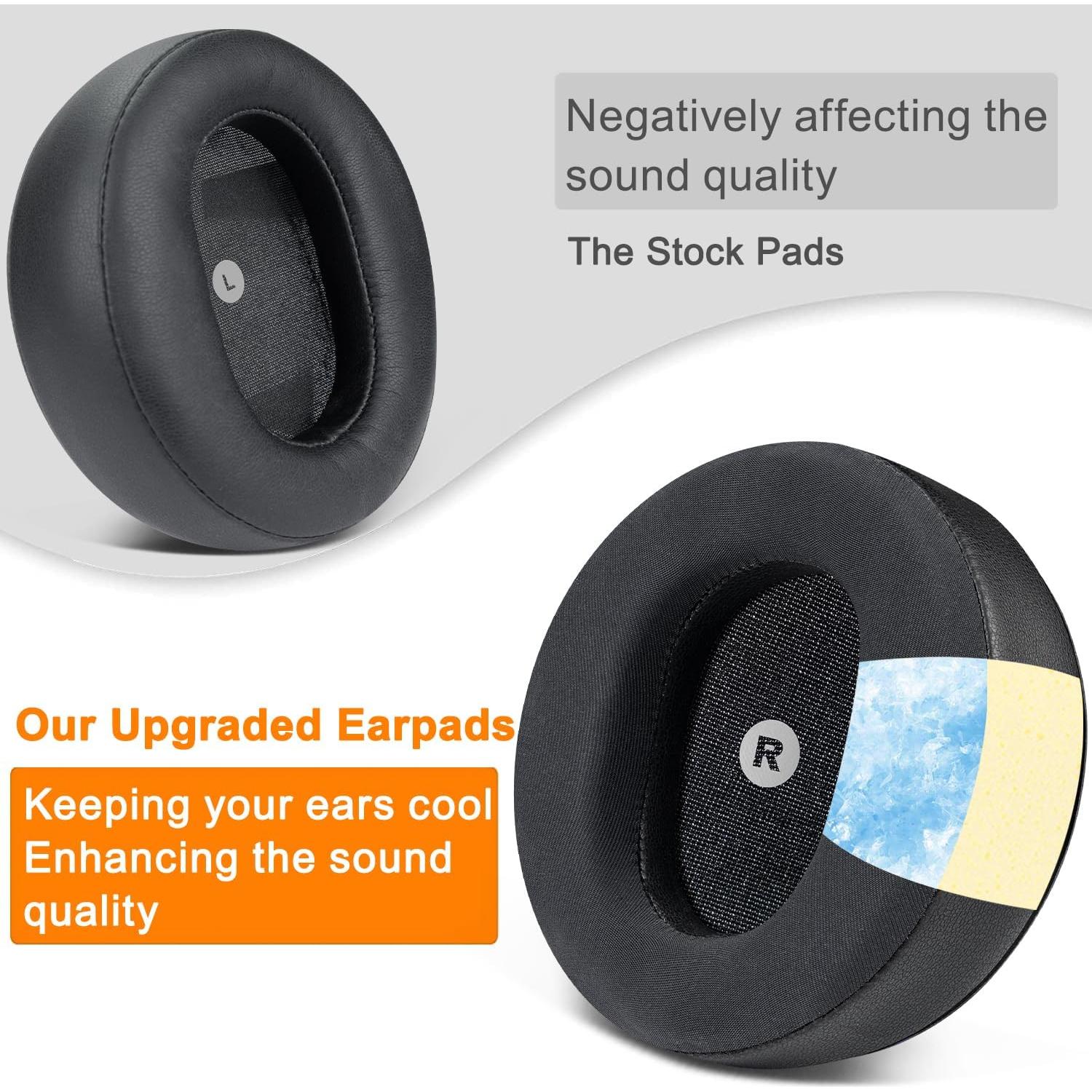 Almohadillas de Gel Refrigerante SOULWIT para Auriculares Audeze Maxwell - Negro