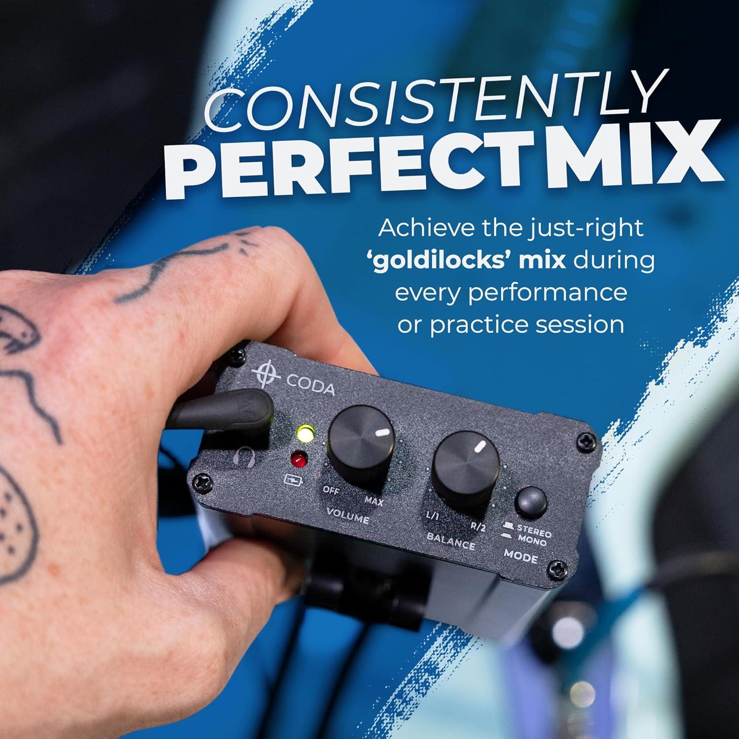 Amplificador In Ear Coda IEM-Pro Doble Canal 5W Negro