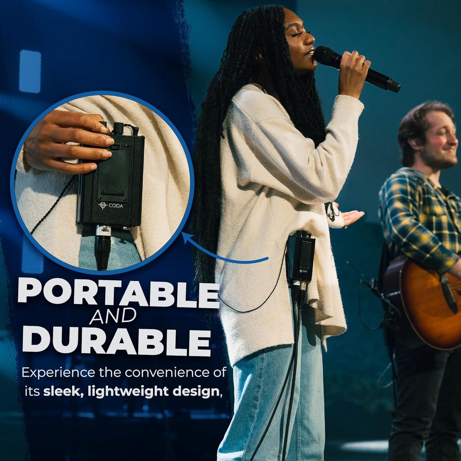 Amplificador In Ear Coda IEM-Pro Doble Canal 5W Negro