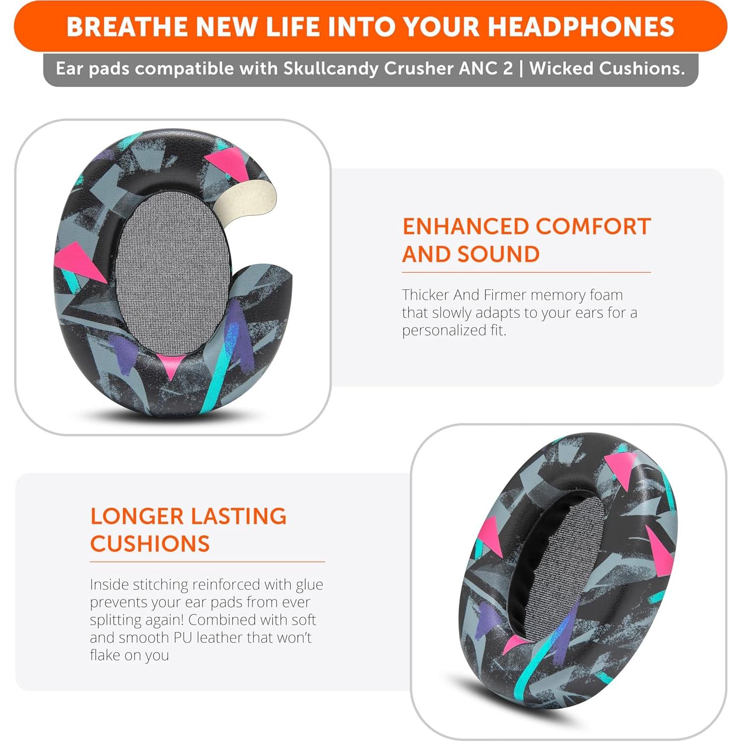 Almohadillas de Reemplazo Skullcandy Crusher ANC 2 - Wicked Cushions