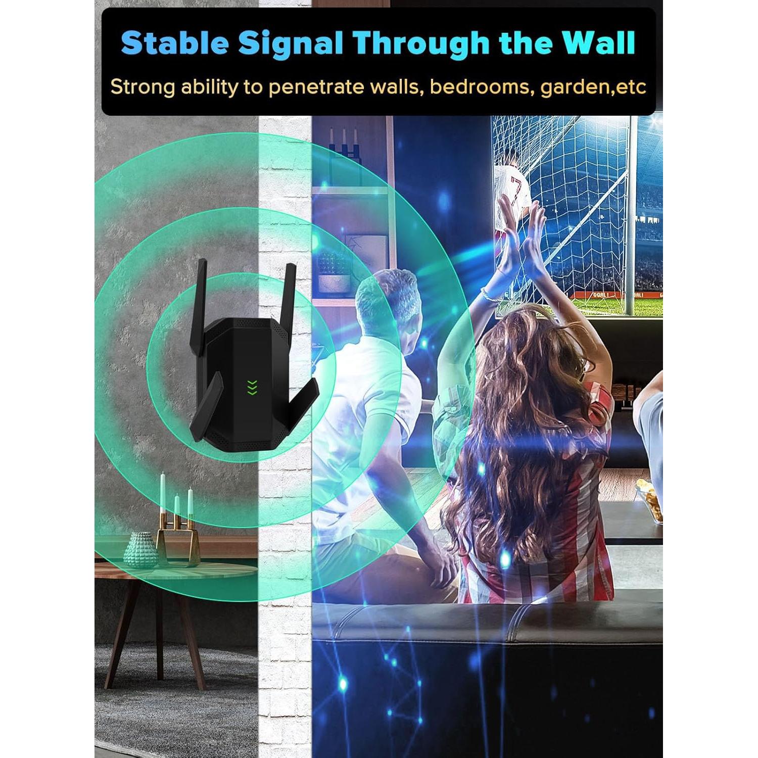 Extensor WiFi 6 Koctic AX3000 Doble Banda 1115m² 99 Dispositivos