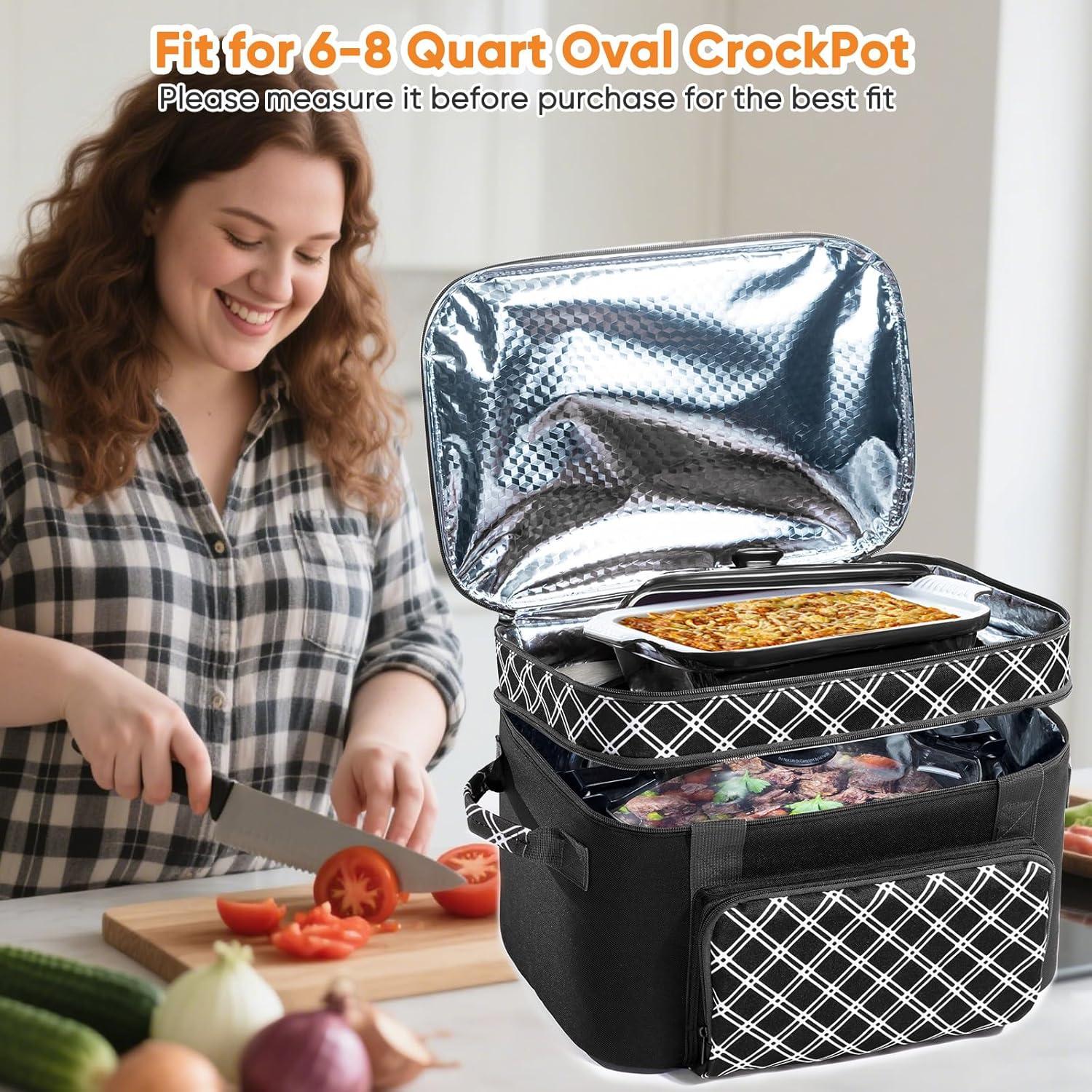 Bolsa de Transporte para Olla de Cocción Lenta 6-8 Qt - Aislada