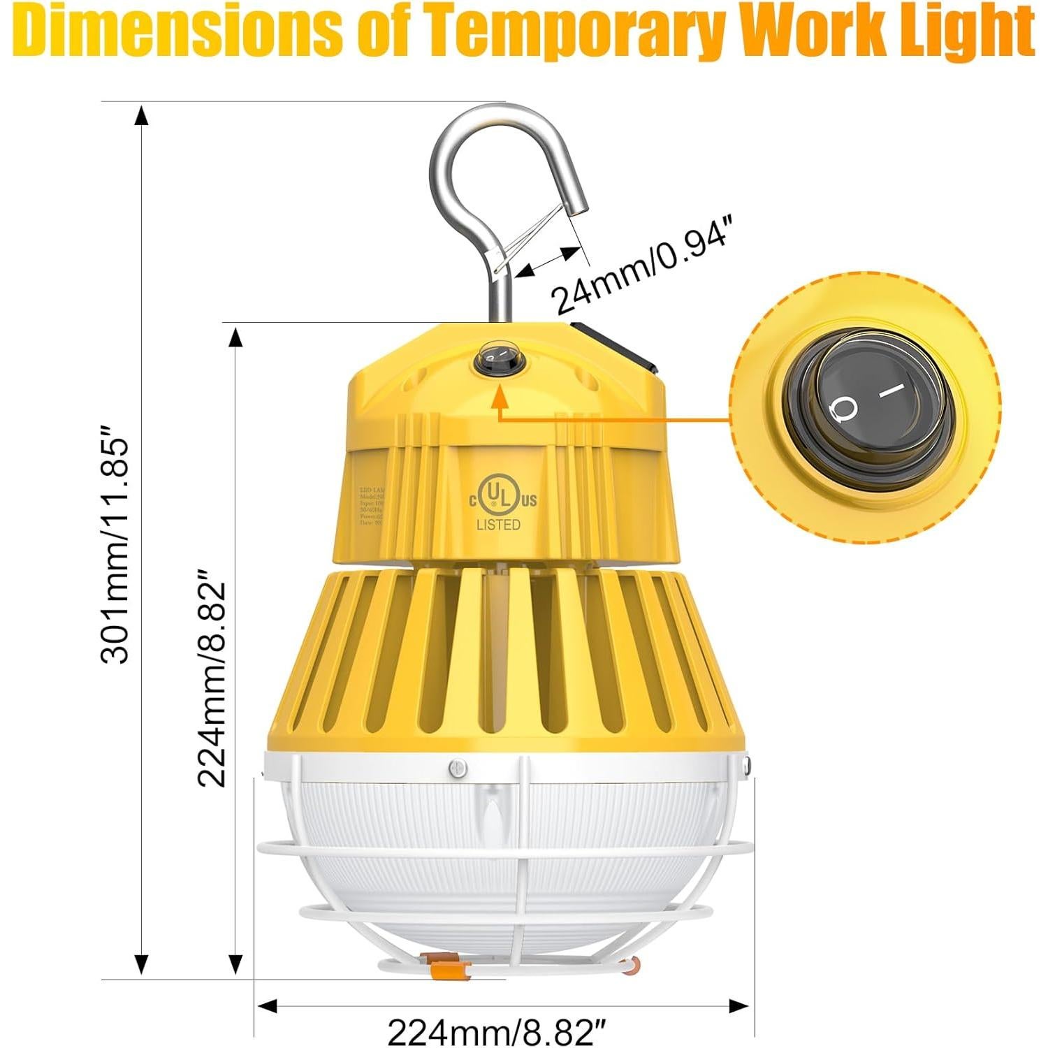 Luz de Trabajo LED KINSNG 60W 5000K 8400LM Enlazable