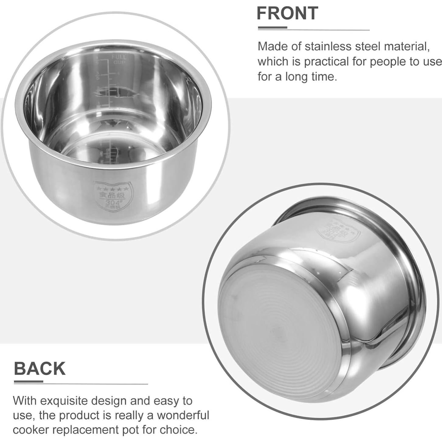 Olla Interna de Cocción 2L UPKOCH Acero Inoxidable
