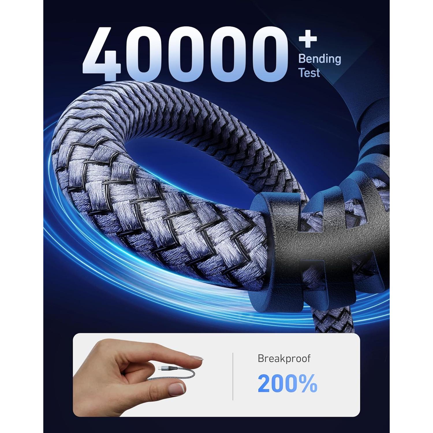 Cable USB-C a Lightning ohbox 1FT 2Pack MFi Carga Rápida