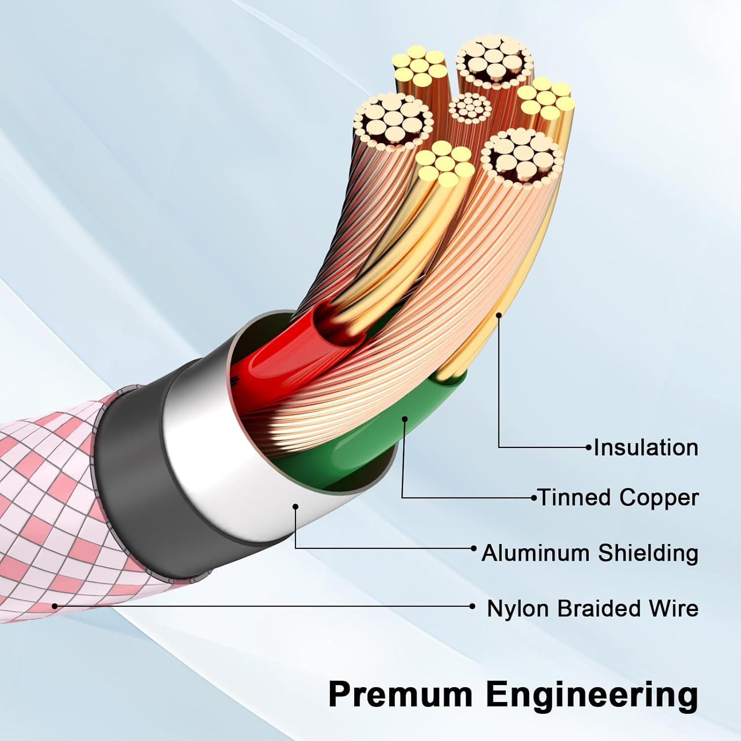 Cable de carga USB C a C 3M Kassdin 60W para iPhone 17/16/15