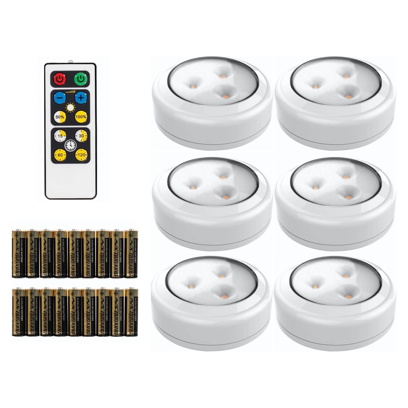 Brilliant Evolution 6 Luces LED Adhesivas con Control Remoto