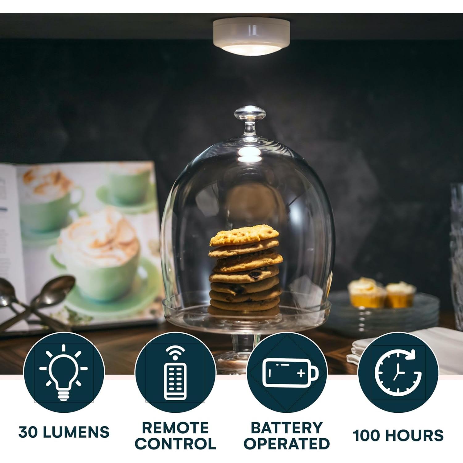 Brilliant Evolution 6 Luces LED Adhesivas con Control Remoto