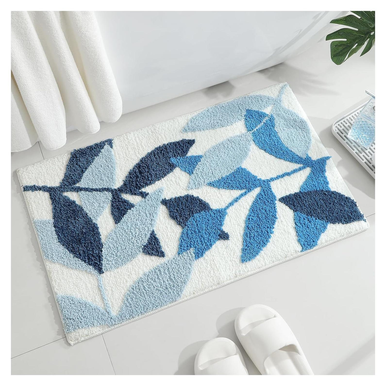 Alfombra de Baño Gibelle Azul 45.7x66cm Antideslizante Absorbente