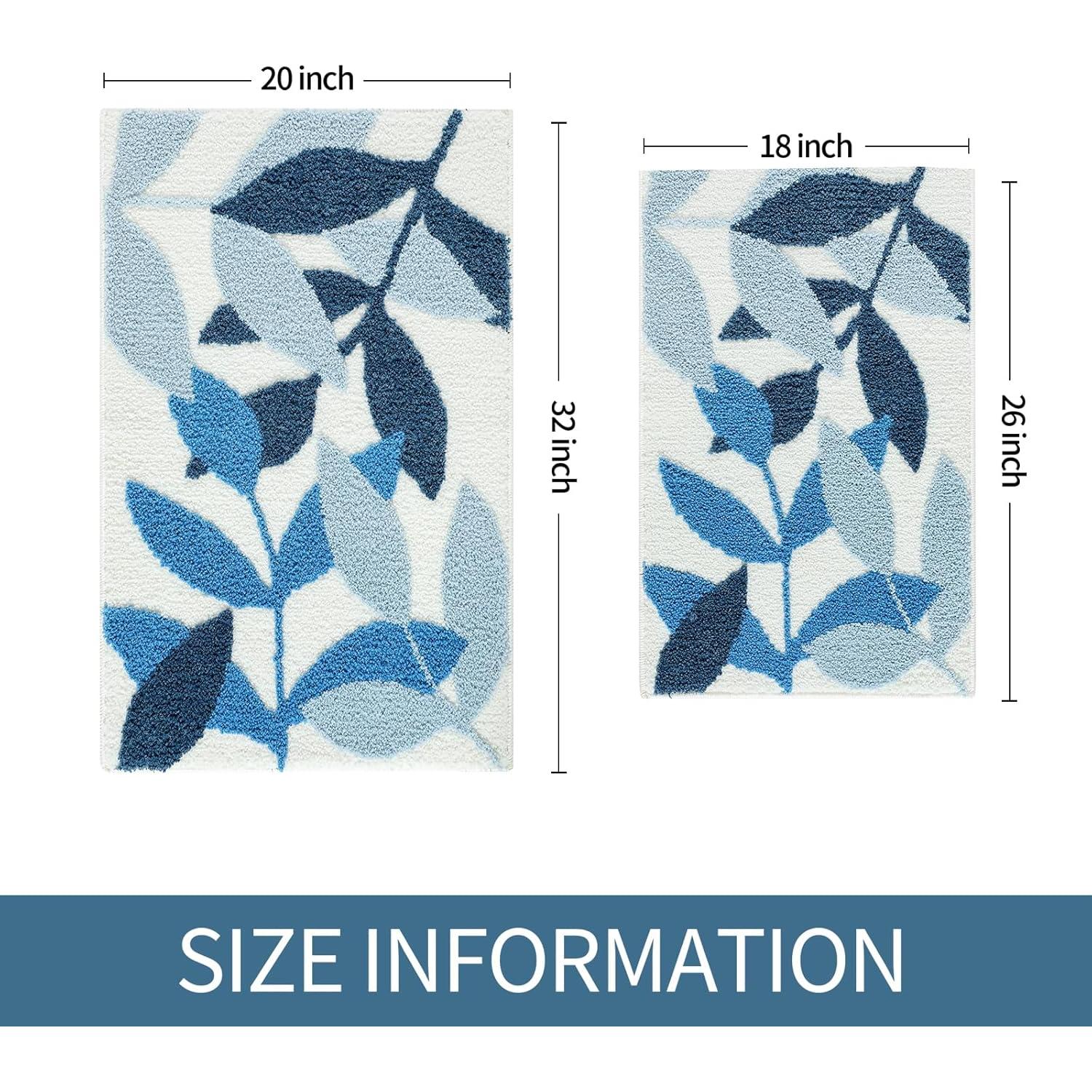 Alfombra de Baño Gibelle Azul 45.7x66cm Antideslizante Absorbente