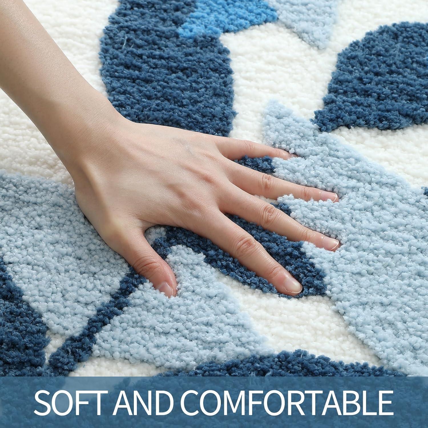 Alfombra de Baño Gibelle Azul 45.7x66cm Antideslizante Absorbente