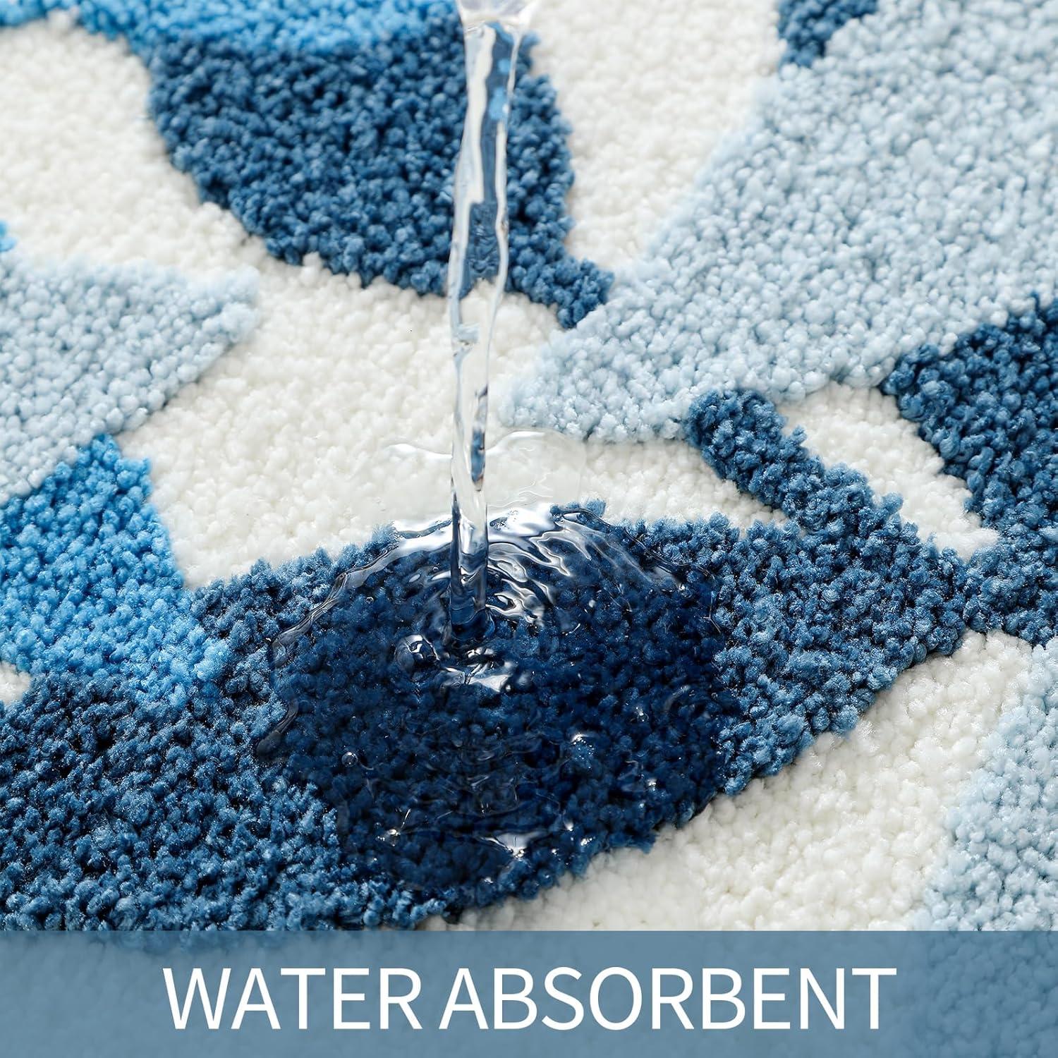 Alfombra de Baño Gibelle Azul 45.7x66cm Antideslizante Absorbente