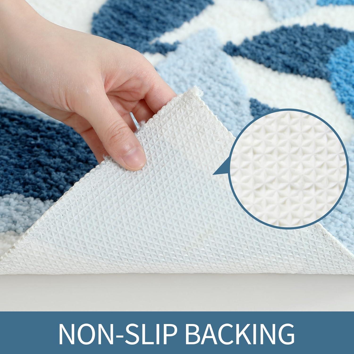 Alfombra de Baño Gibelle Azul 45.7x66cm Antideslizante Absorbente