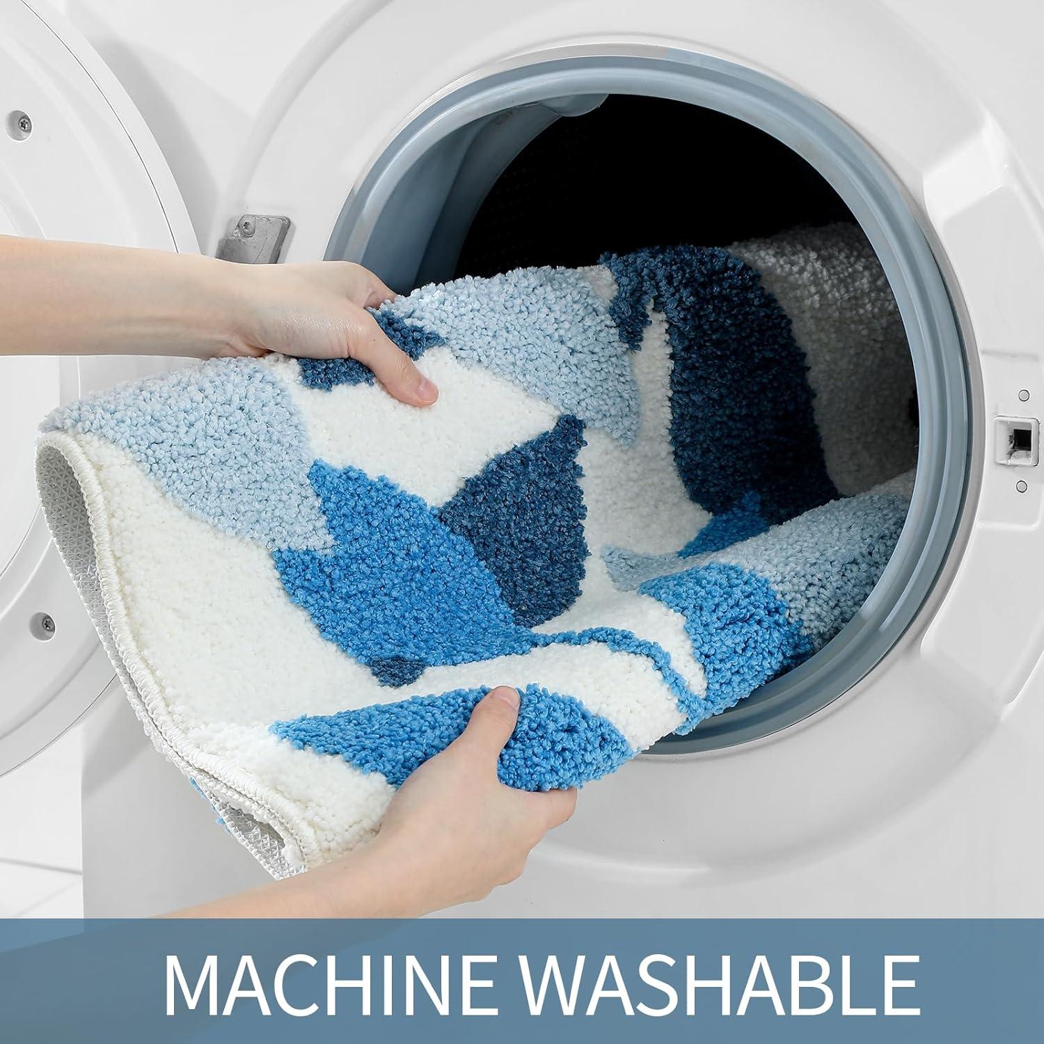 Alfombra de Baño Gibelle Azul 45.7x66cm Antideslizante Absorbente