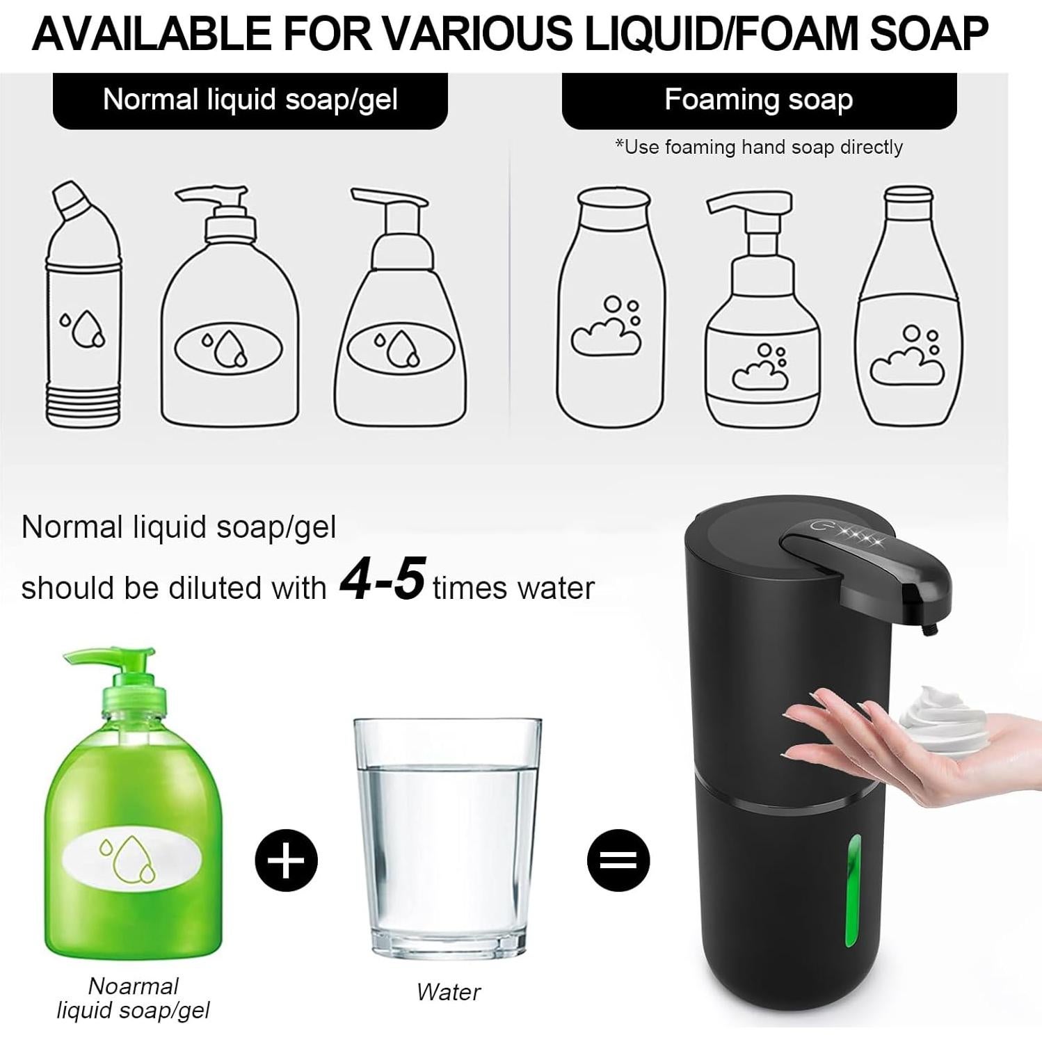 Dispensador Automático de Jabón Espumoso Foyucool 380ml Sin Contacto