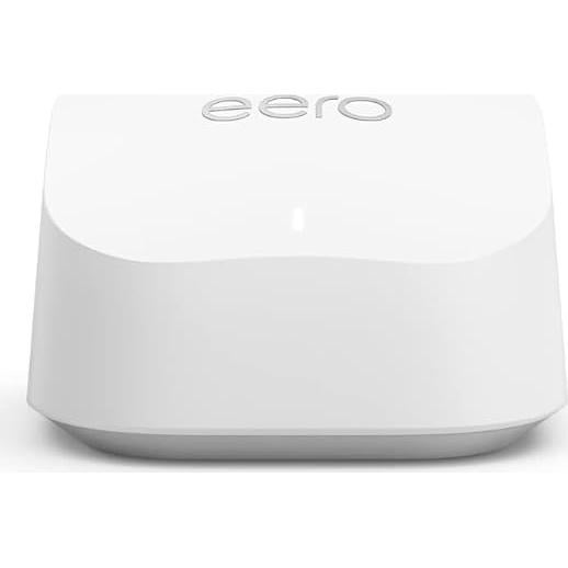 Amazon eero 6+ mesh wifi router with 1 month free eero for Business (auto-renews annually) - Coverage up to 1,500 sq. ft., Connect 75+ devices, 1-pack